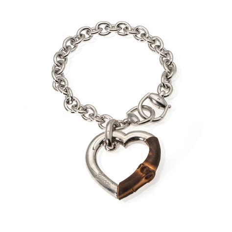 gucci bamboo heart bracelet
